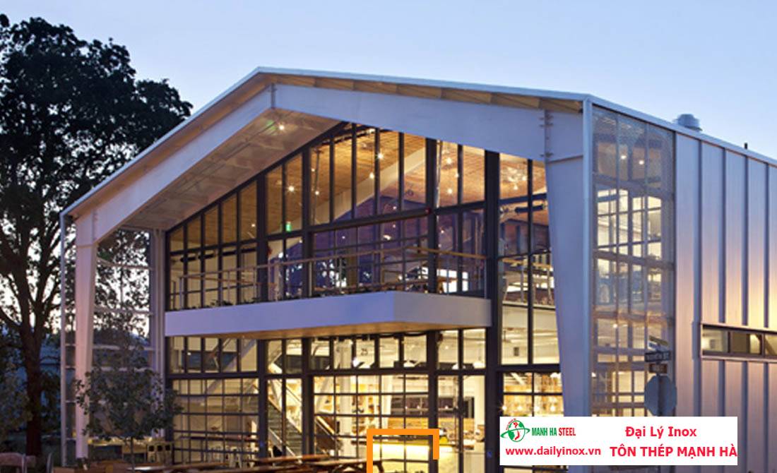 Kết cấu khung nhà tiền chế bằng inox