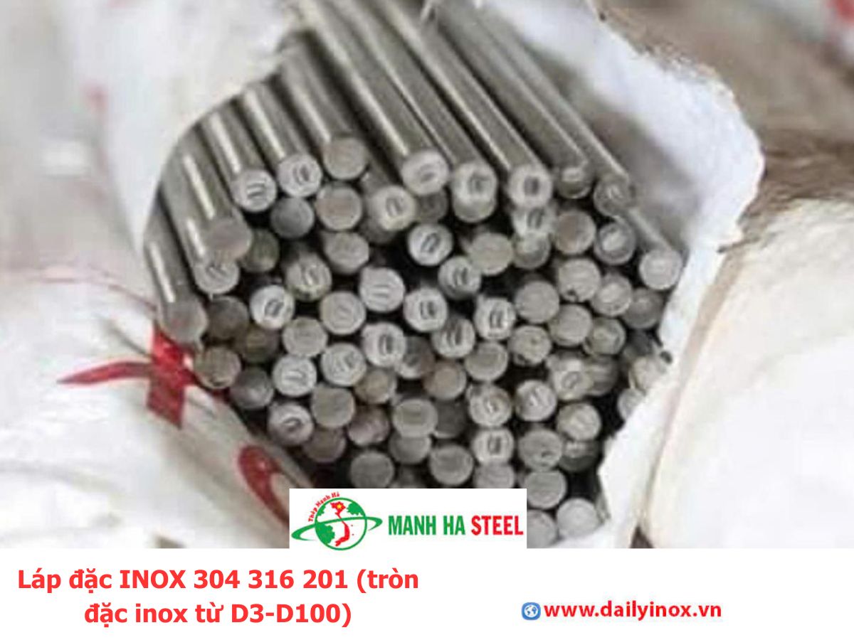 Láp đặc INOX 304 316 201 (tròn đặc inox từ D3-D100)