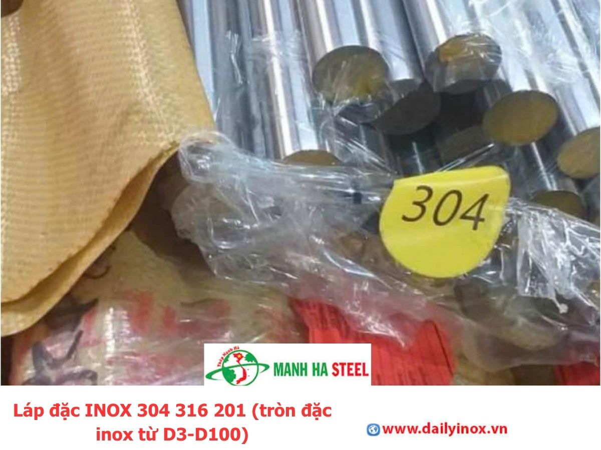 Láp đặc INOX 304 316 201 (tròn đặc inox từ D3-D100)