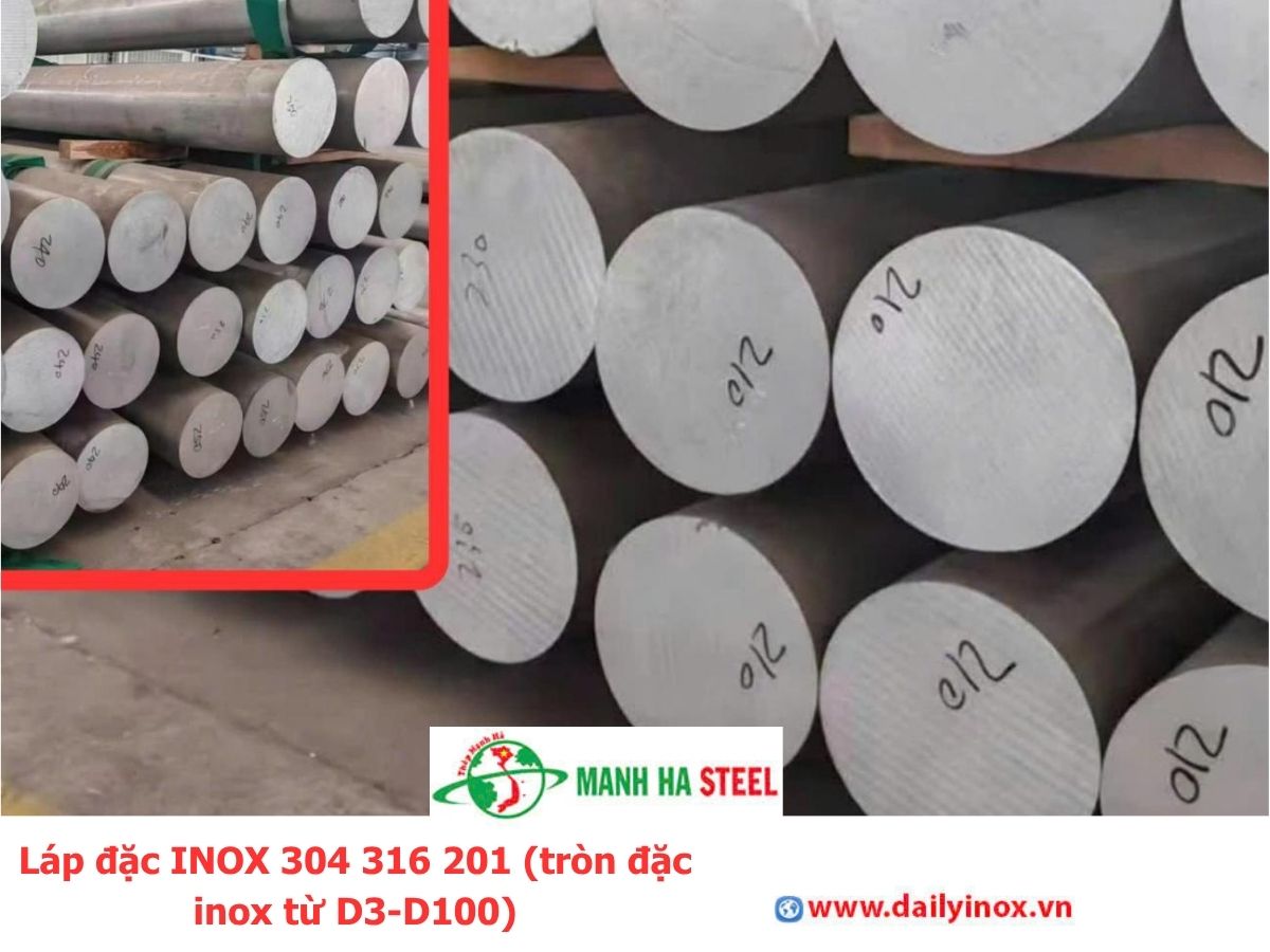 Láp đặc INOX 304 316 201 (tròn đặc inox từ D3-D100)