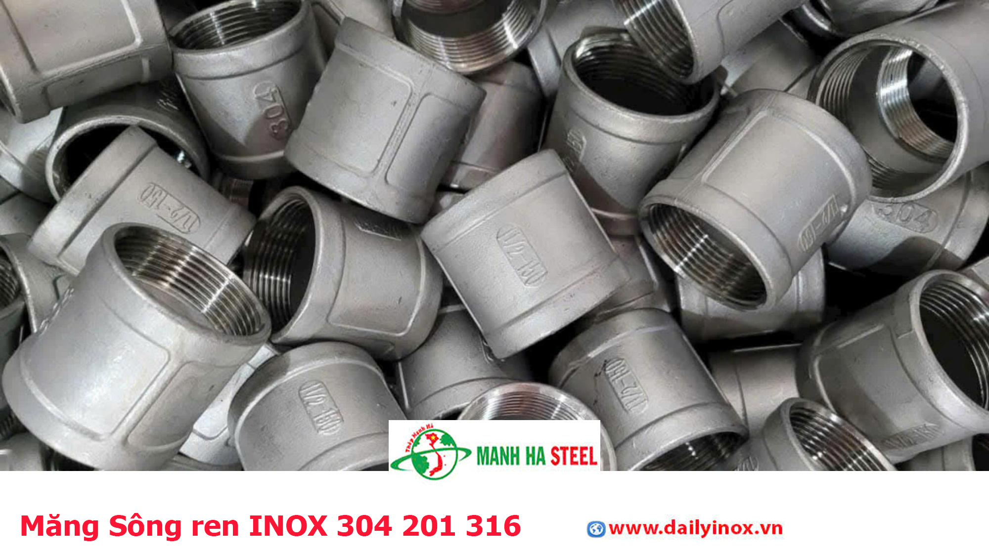 Măng Sông ren INOX 304 201 316