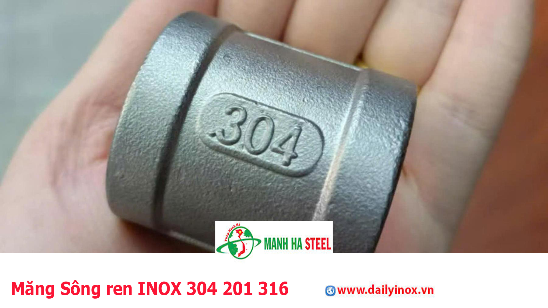 Măng Sông ren INOX 304 201 316