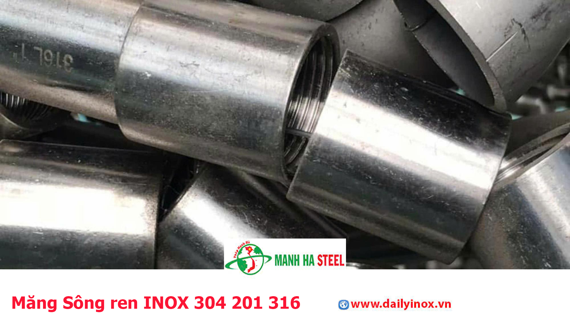 Măng Sông ren INOX 304 201 316