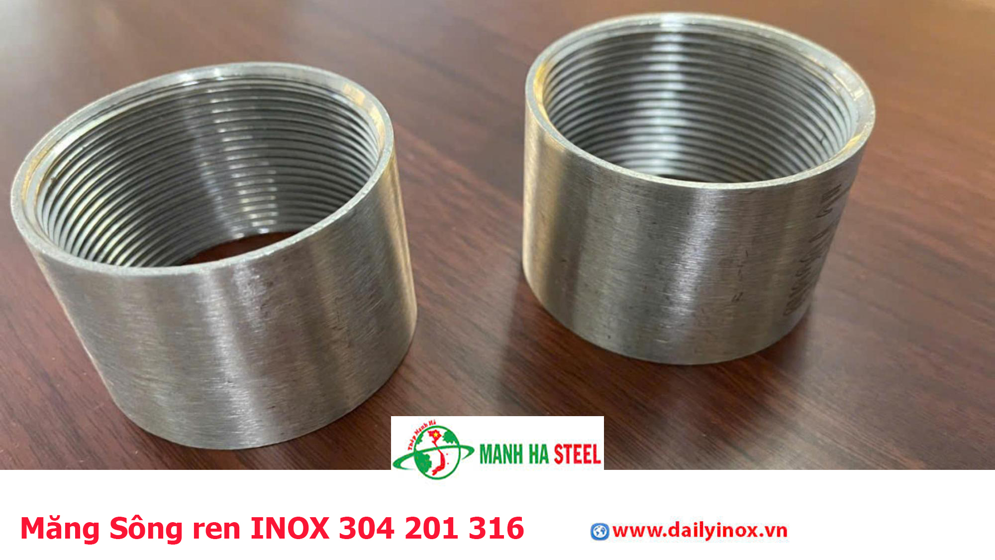 Măng Sông ren INOX 304 201 316