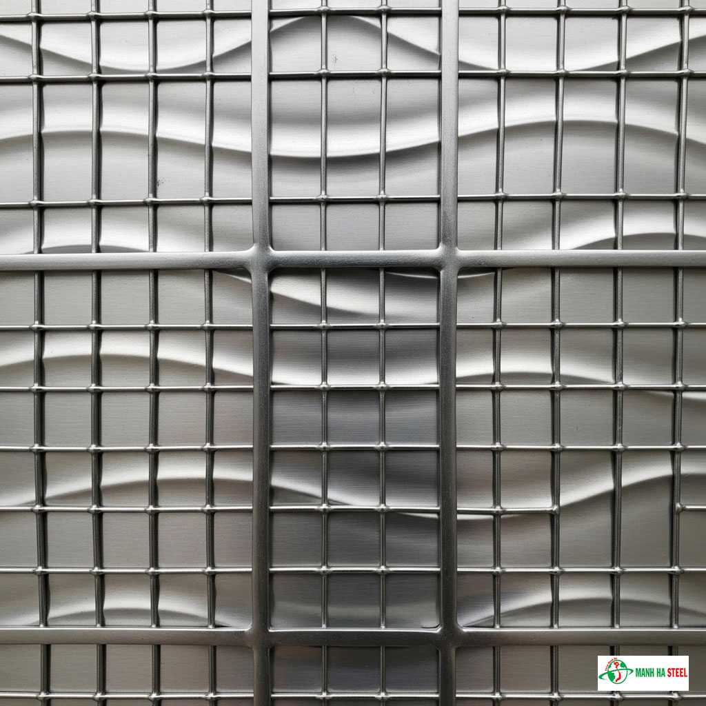 Mẫu chấn sóng cửa sổ inox hình lưới