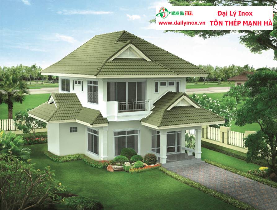 5+ Ngói Màu Xanh Rêu Chất Lượng & Mẫu Nhà Ngói Xanh Rêu