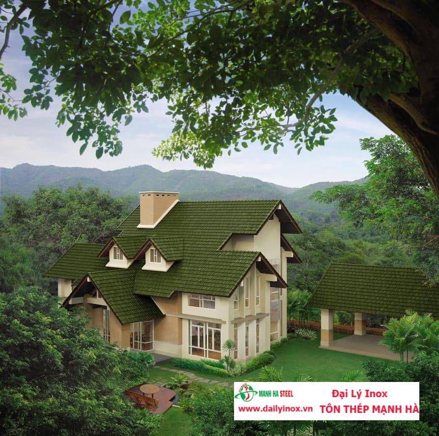 5+ Ngói Màu Xanh Rêu Chất Lượng & Mẫu Nhà Ngói Xanh Rêu