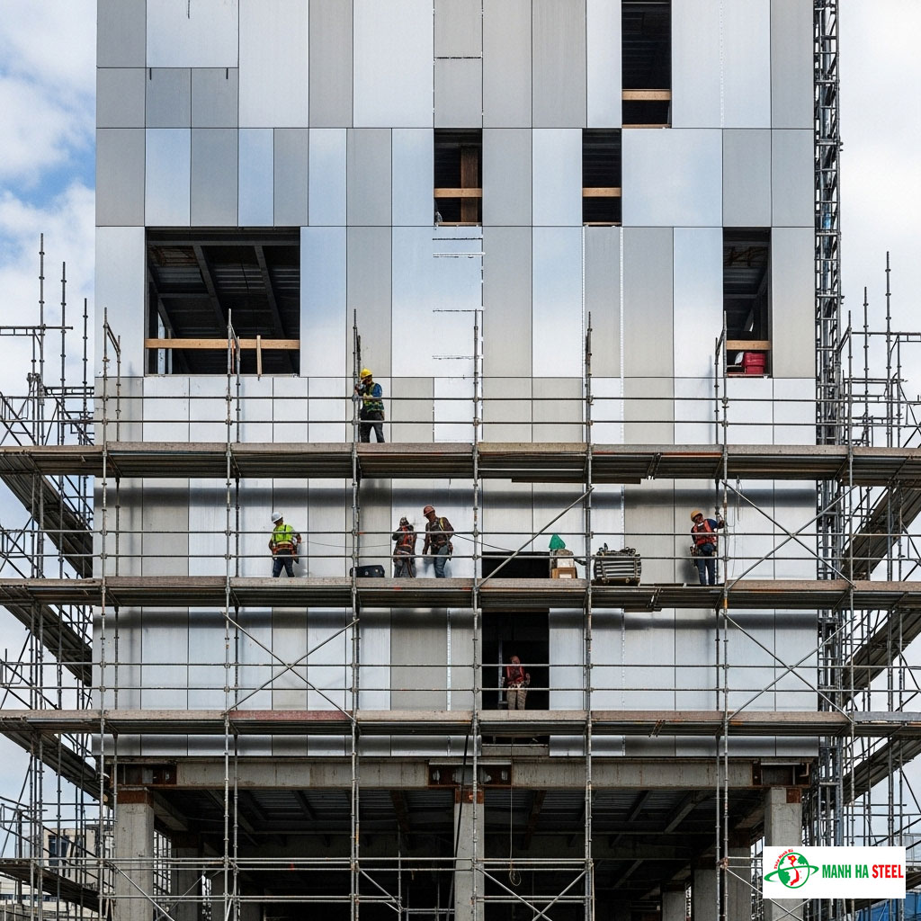 Những yếu tố ảnh hưởng đến độ phức tạp của thi công mặt dựng inox