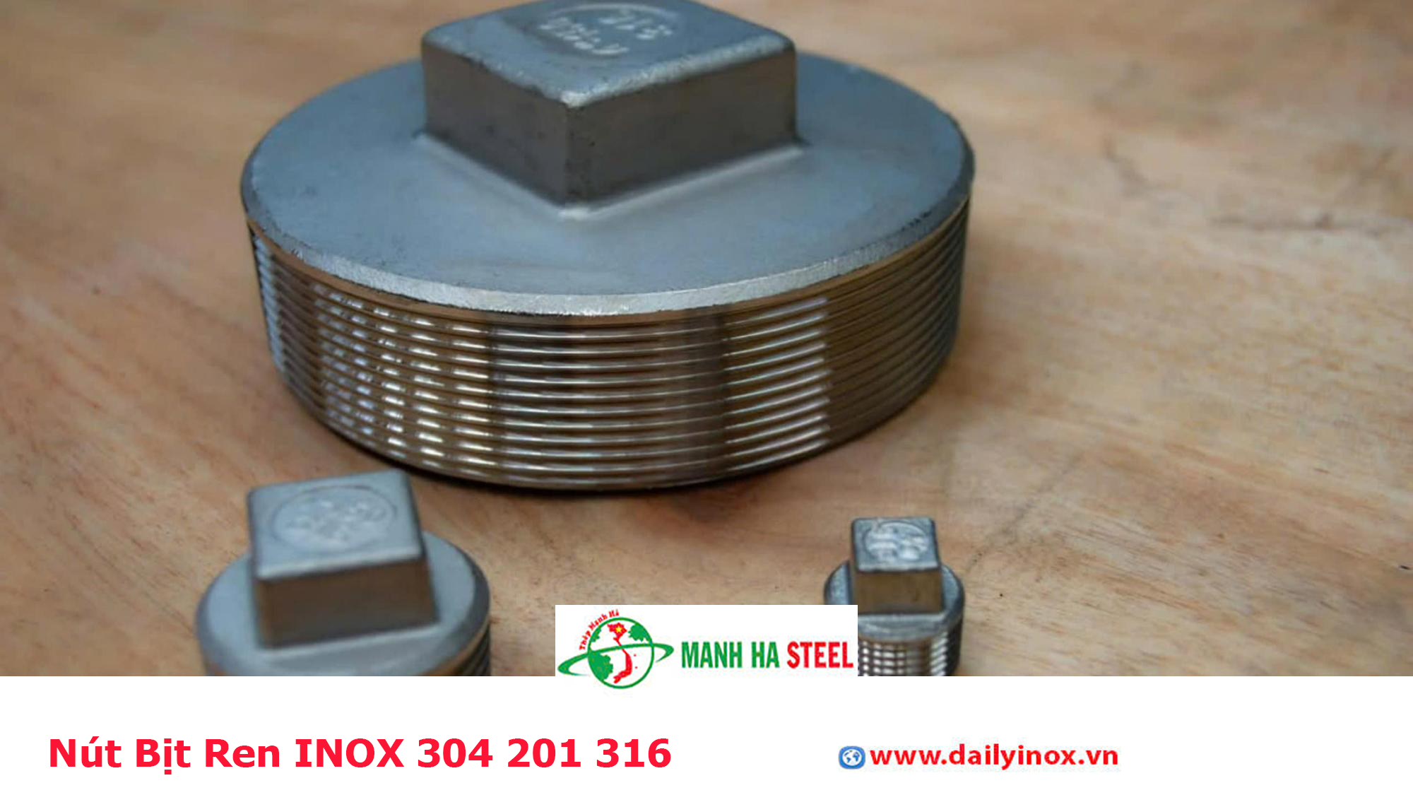 Nút Bịt Ren INOX 304 201 316