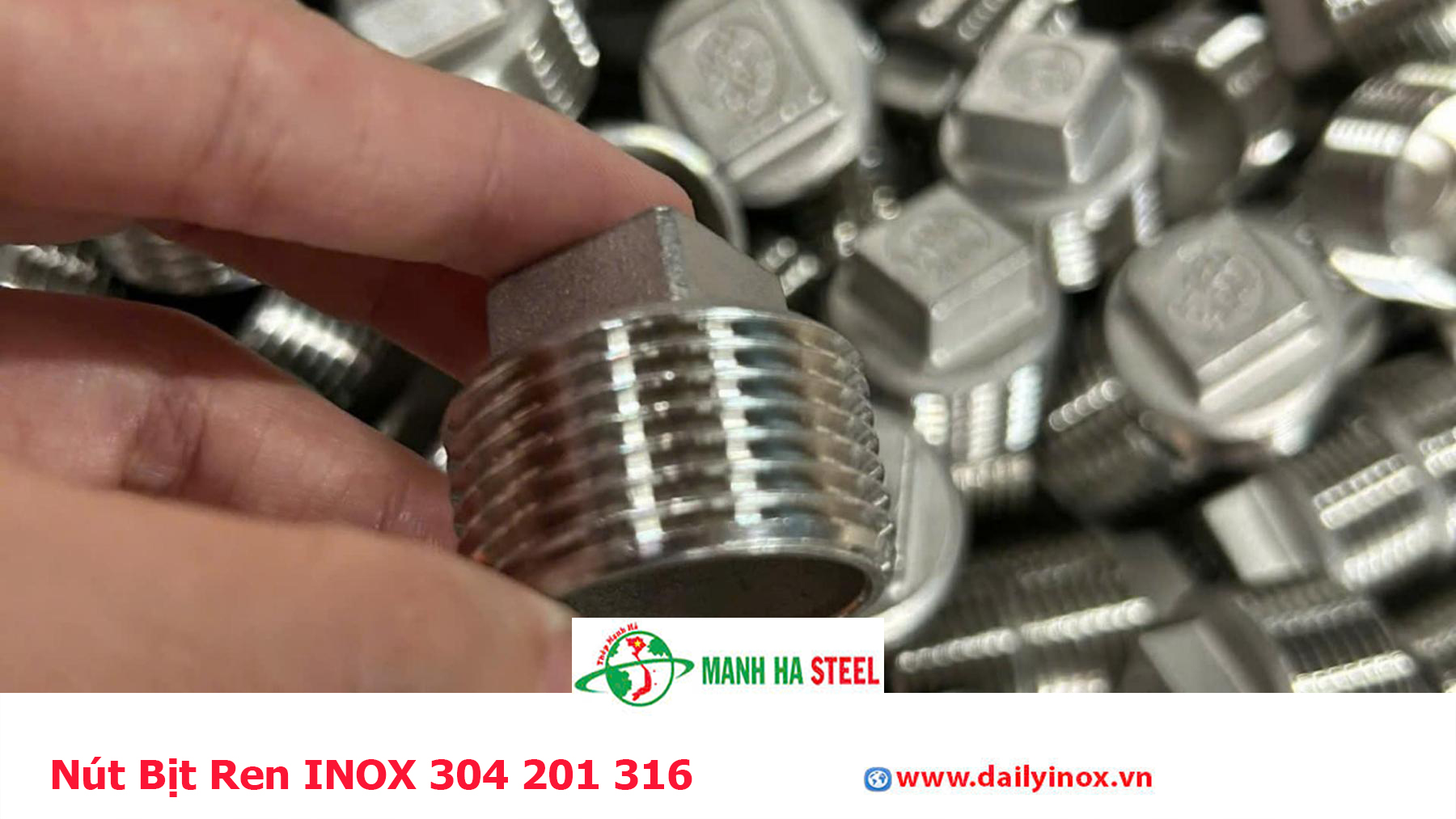 Nút Bịt Ren INOX 304 201 316