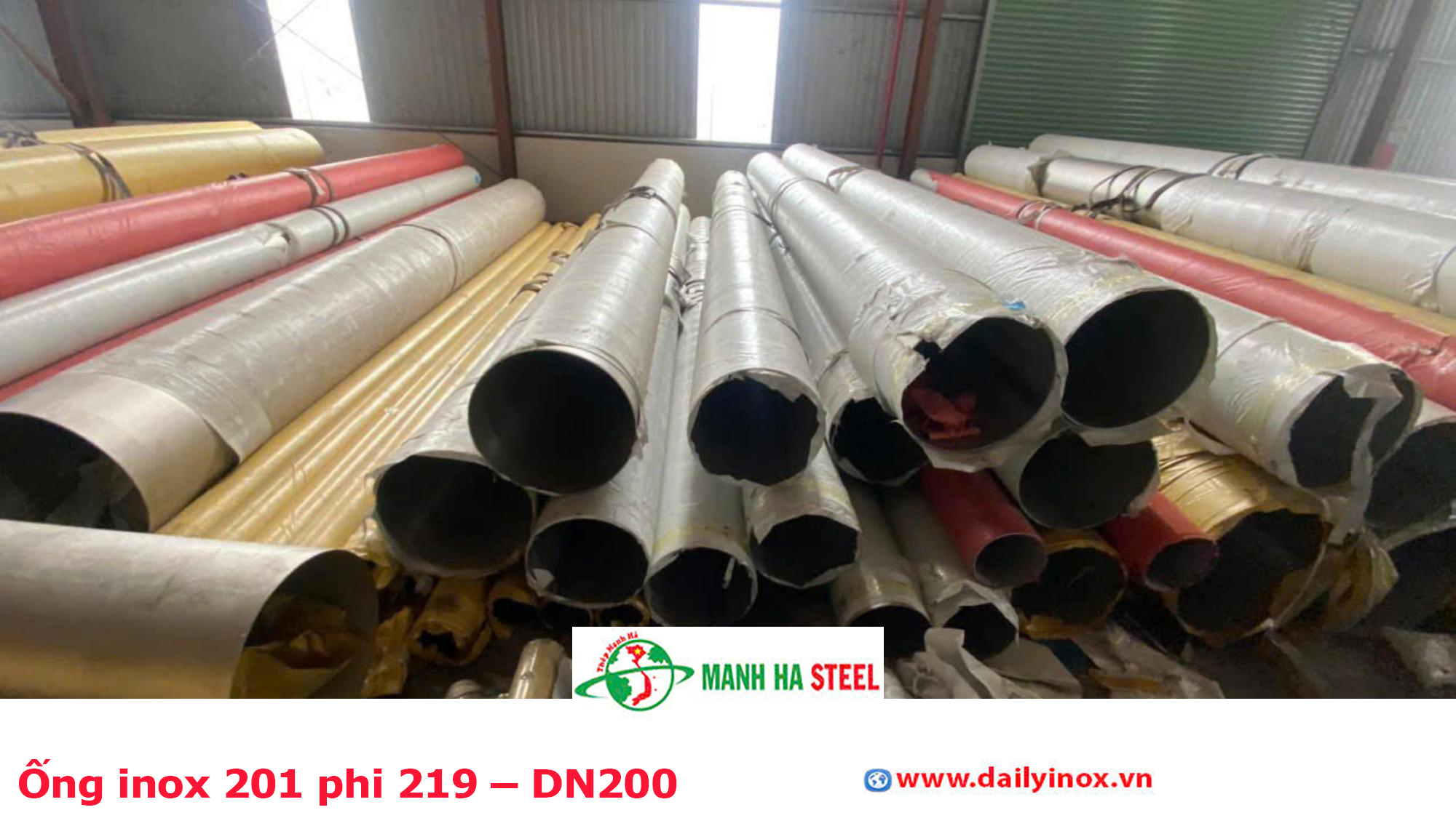 Ống đúc inox Trung Quốc 8 inch, Ống thép đúc inox Trung Quốc 219.1 mm (phi 219.1)