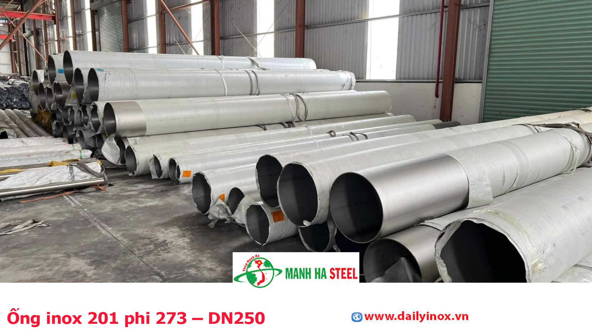 Ống inox 201 phi 273 – DN250