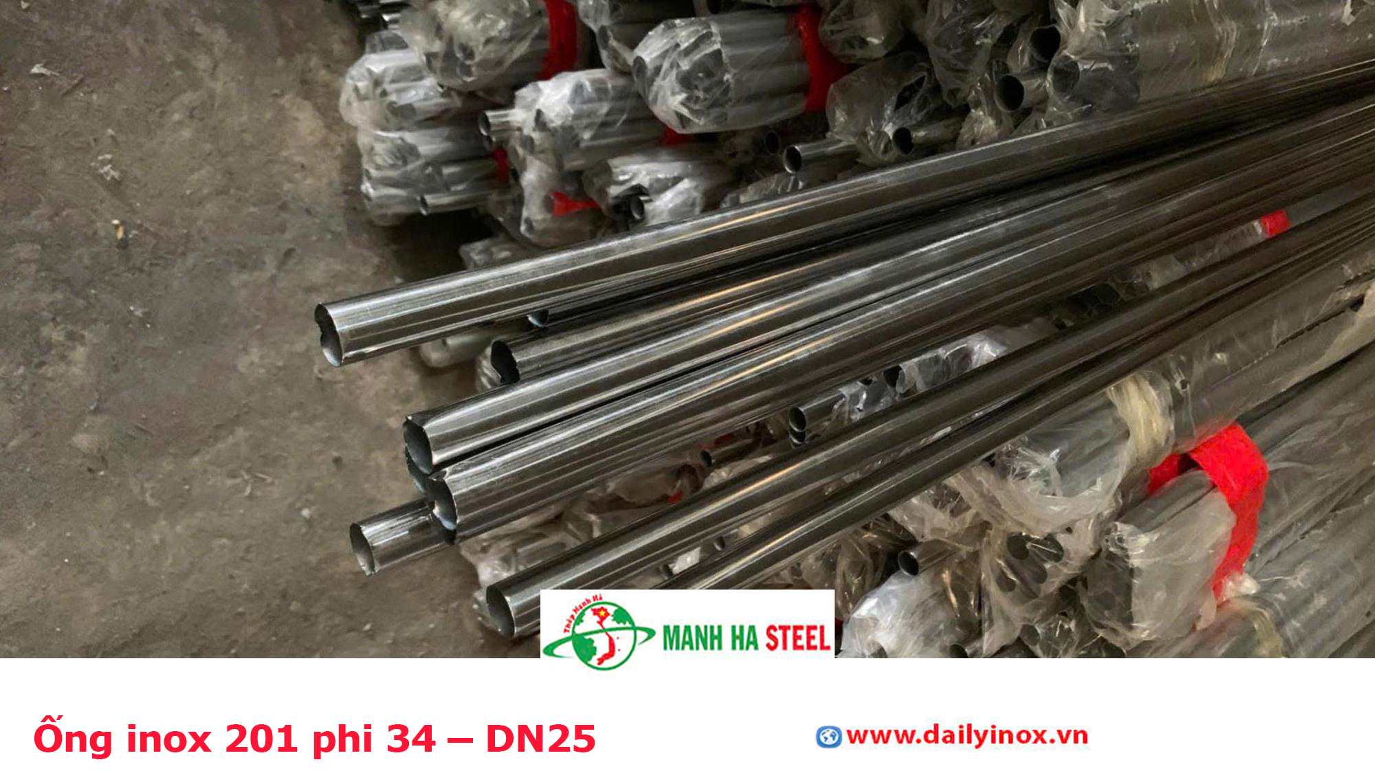 Ống inox 201 phi 34 – DN25