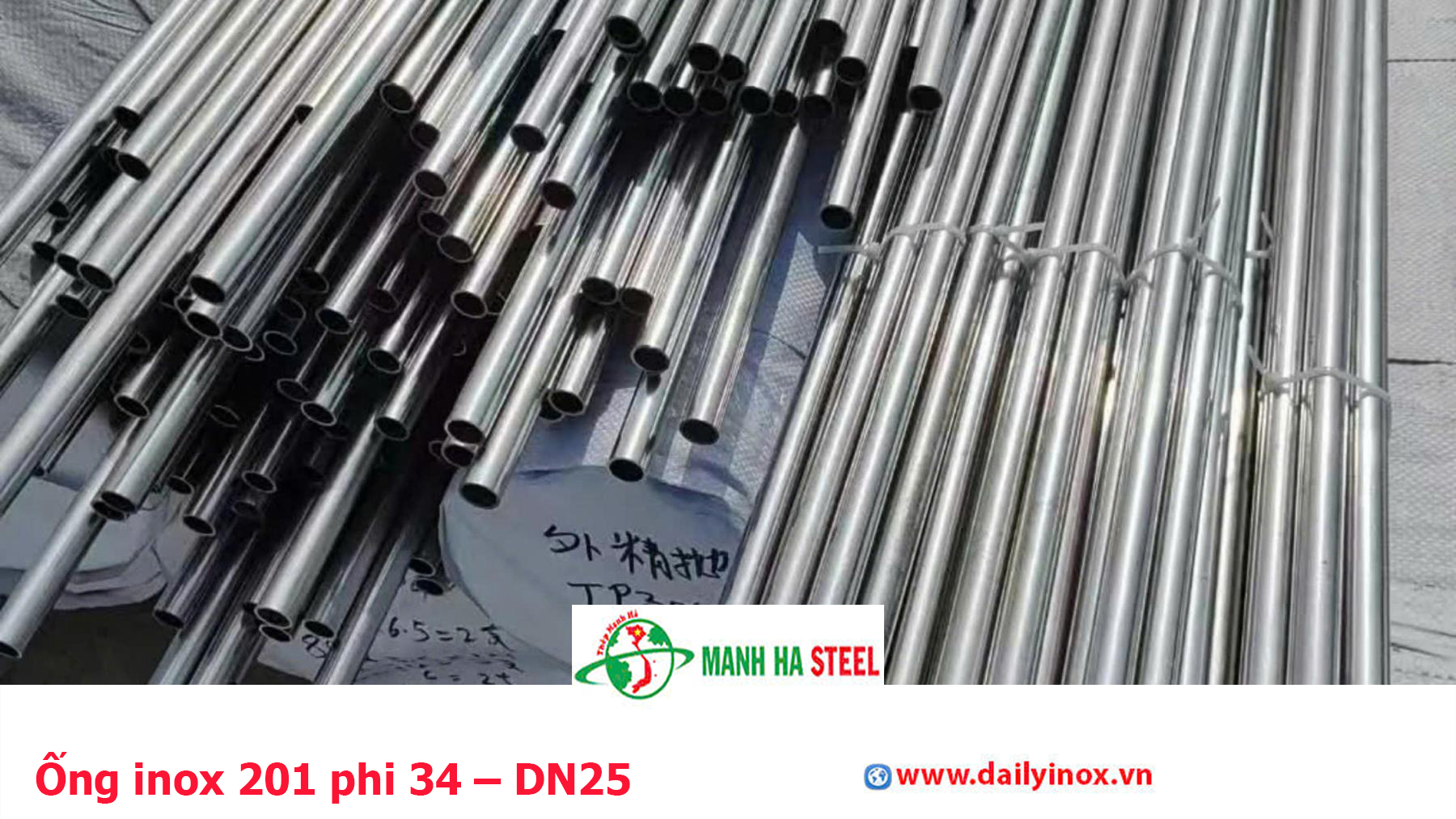 Ống inox 201 phi 34 – DN25