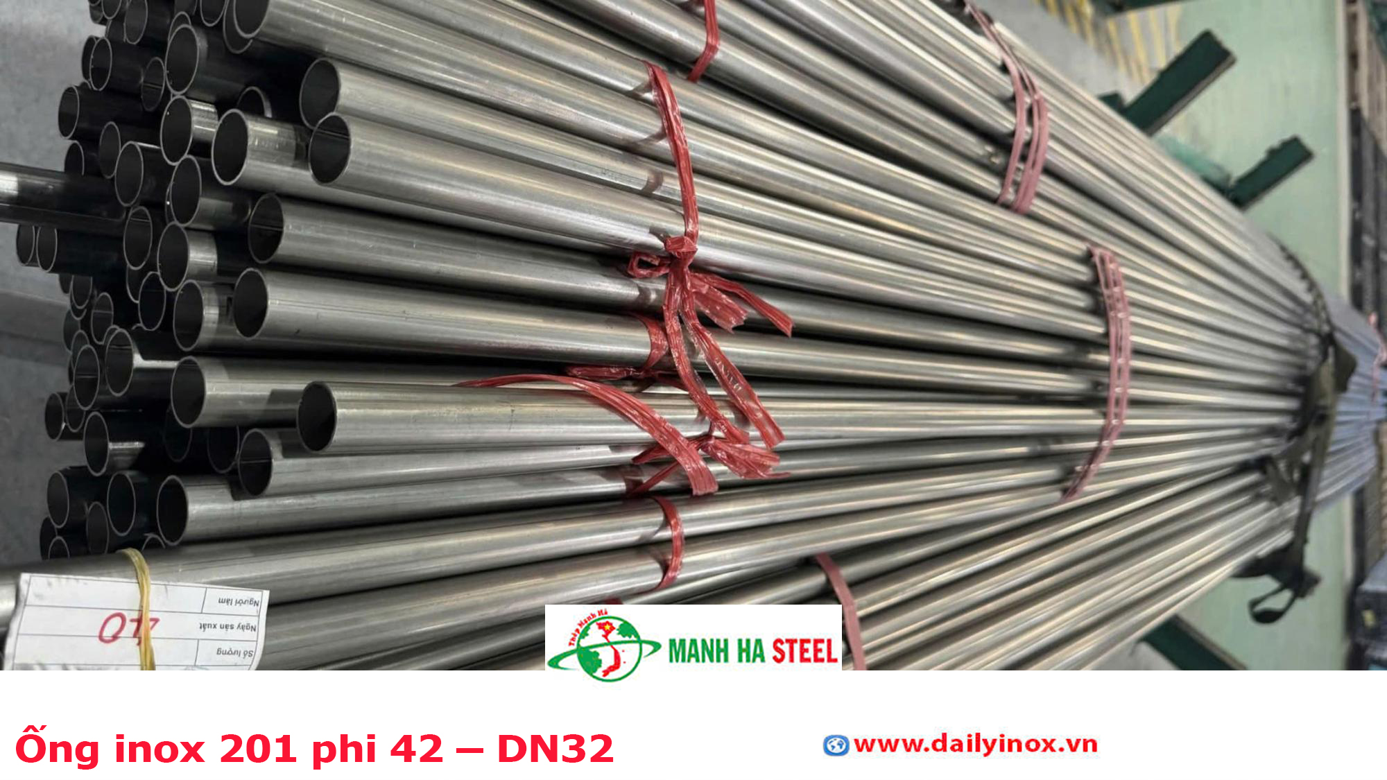 Ống inox 201 phi 42 – DN32