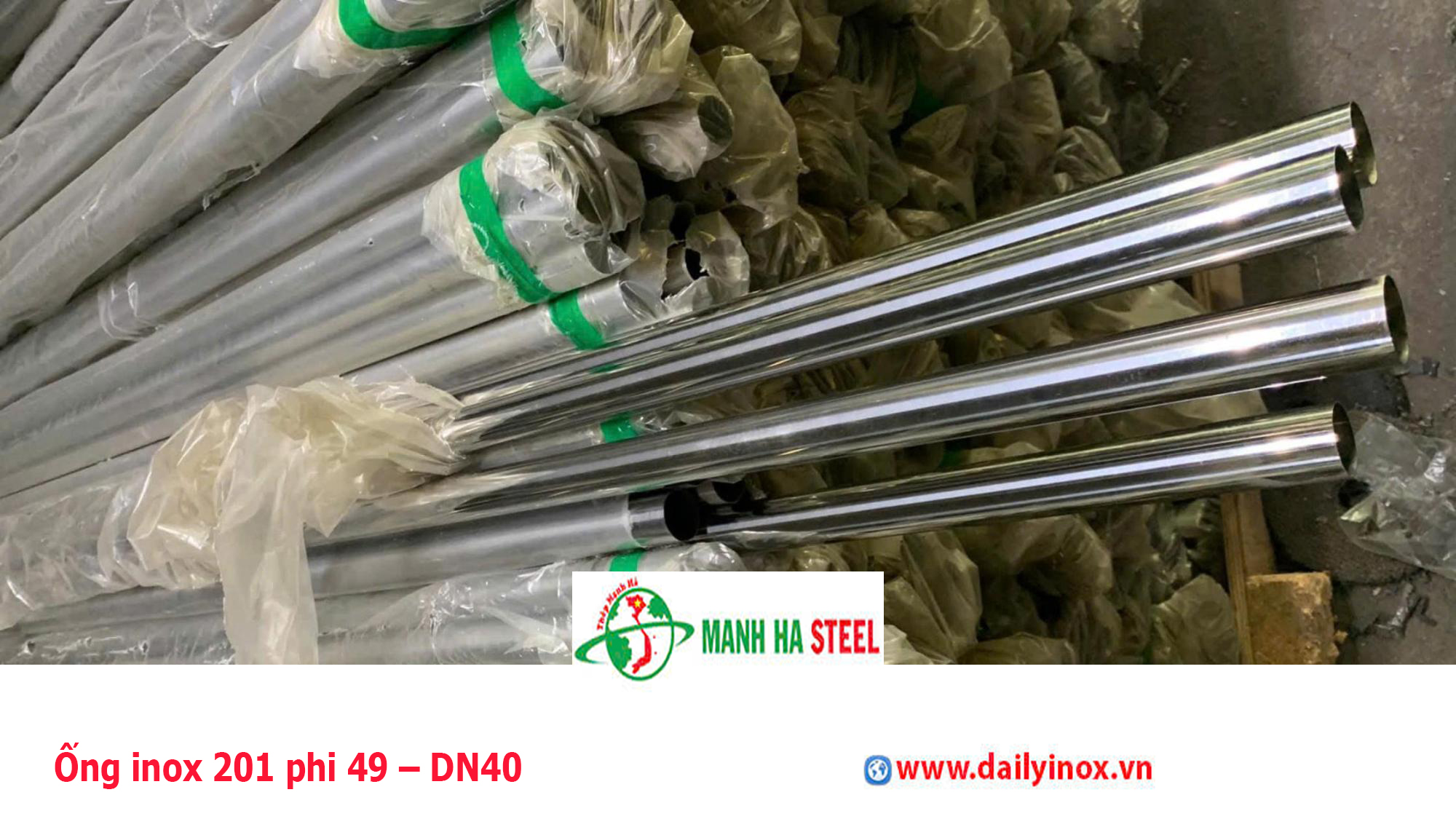 Ống inox 201 phi 49 – DN40