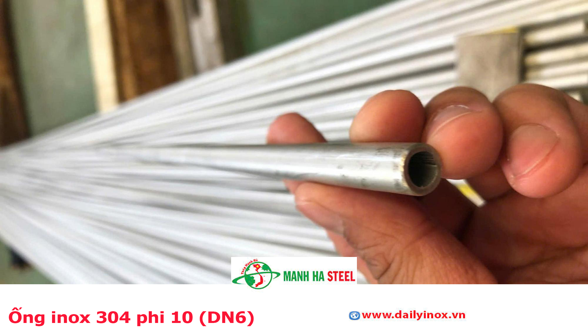 Ống inox 304 phi 10 (DN6)
