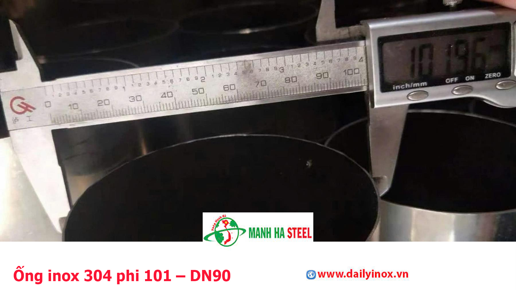 Ống inox 304 phi 101 – DN90