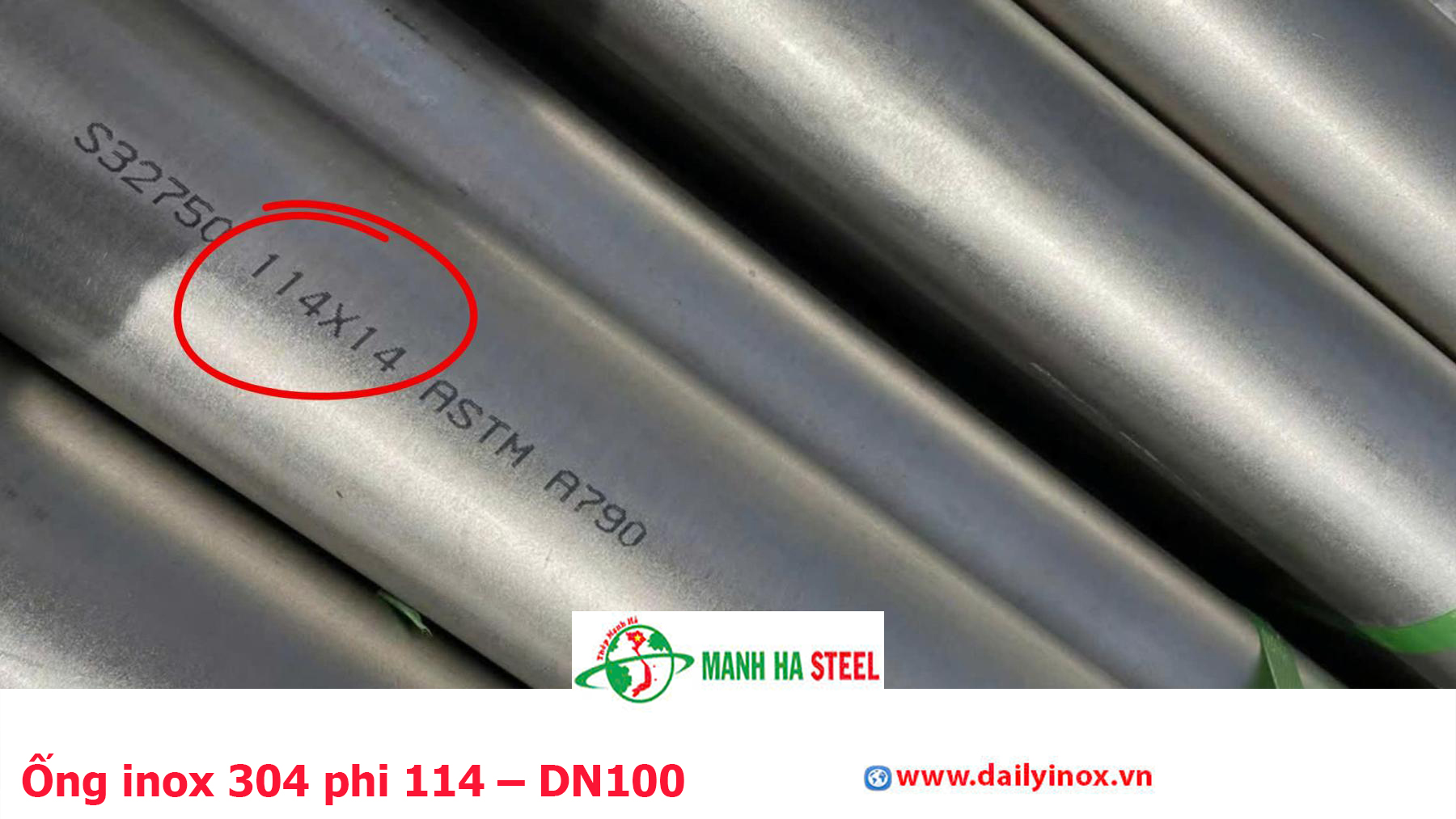 Ống inox 304 phi 114 – DN100