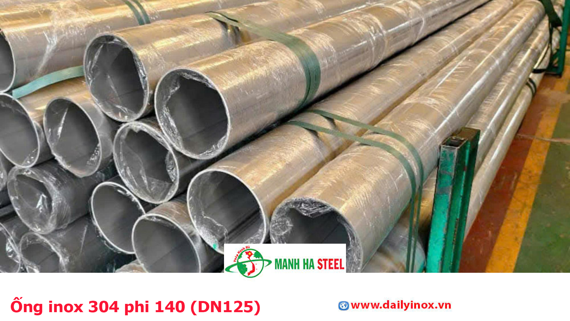 Ống inox 304 phi 140 (DN125)