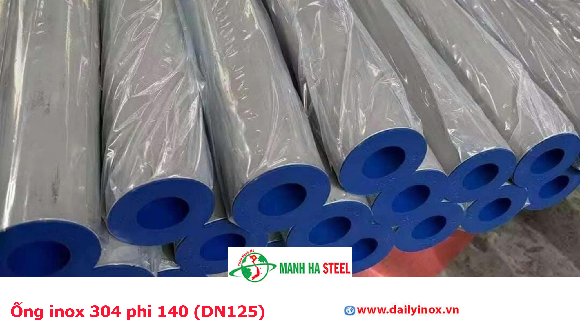 Ống inox 304 phi 140 (DN125)
