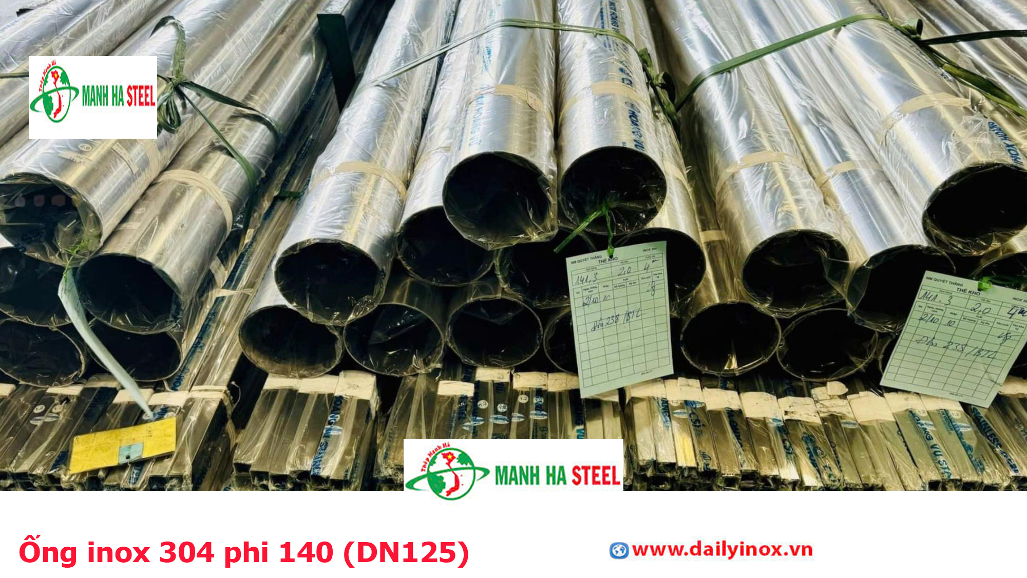 Ống inox 304 phi 140 (DN125)