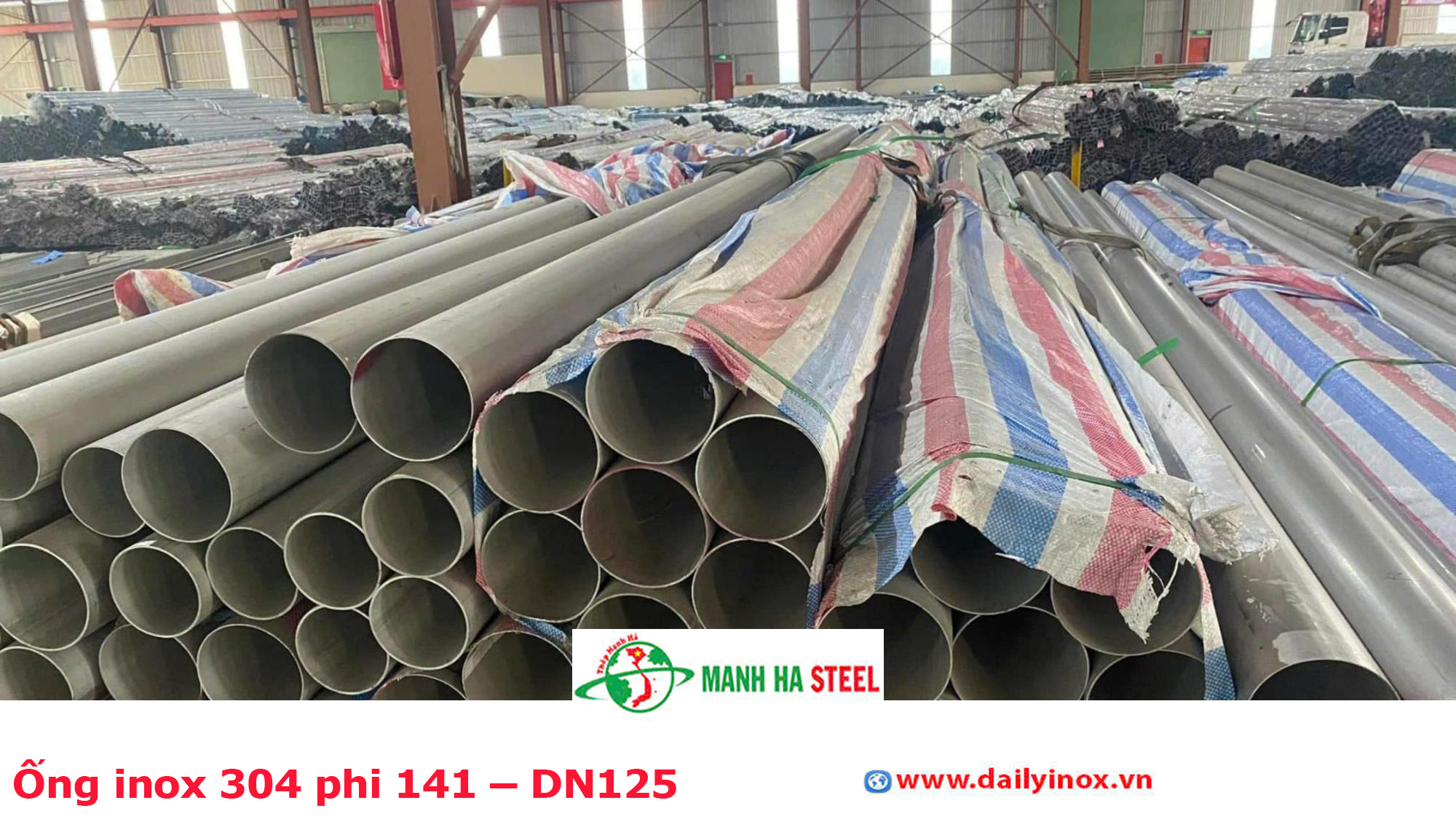 Ống inox 304 phi 141 – DN125