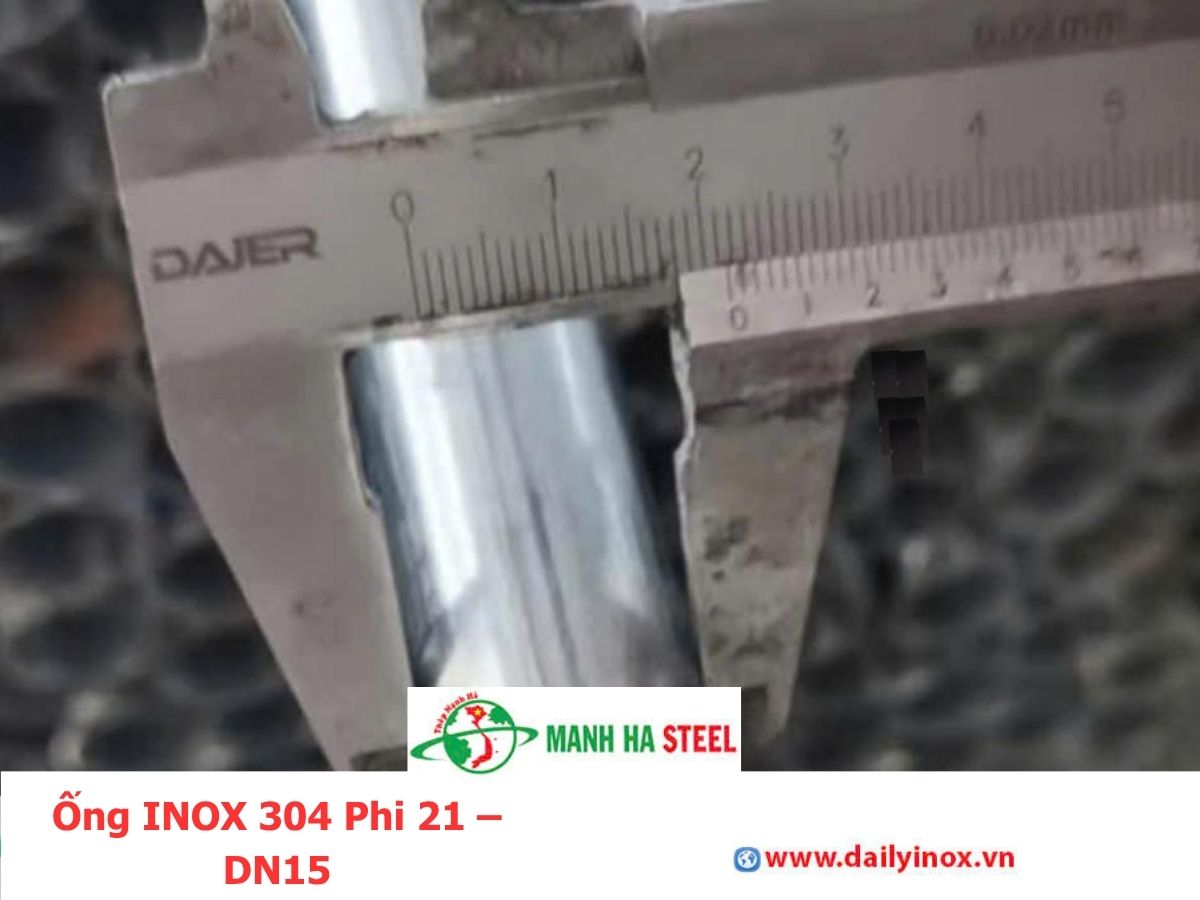 Ống INOX 304 Phi 21 – DN15