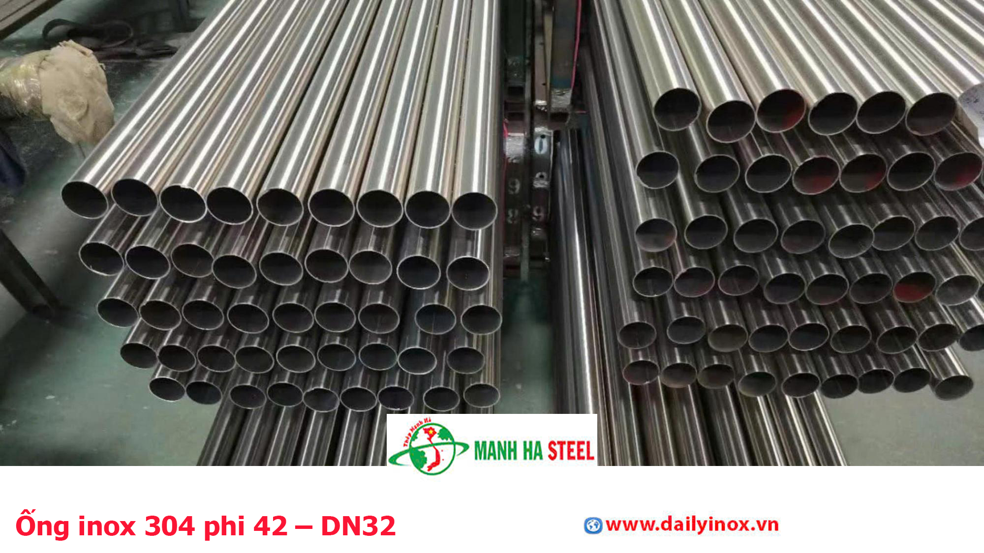 Ống inox 304 phi 42 – DN32