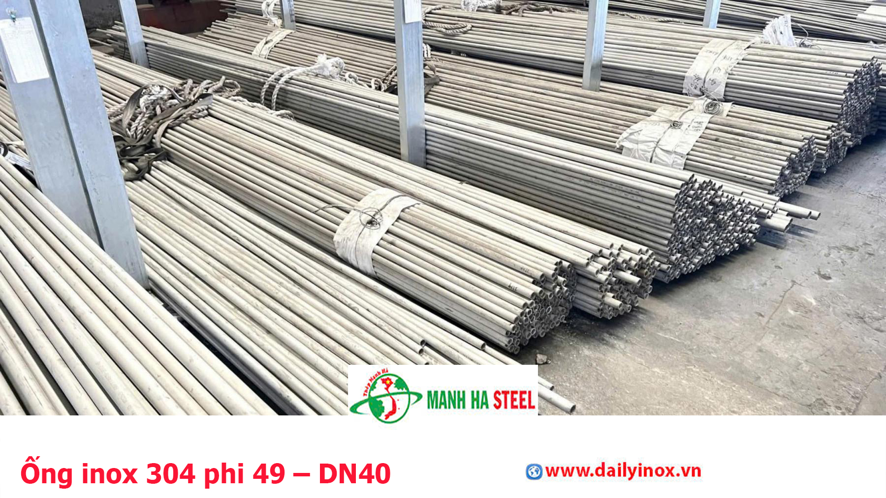 Ống inox 304 phi 49 – DN40