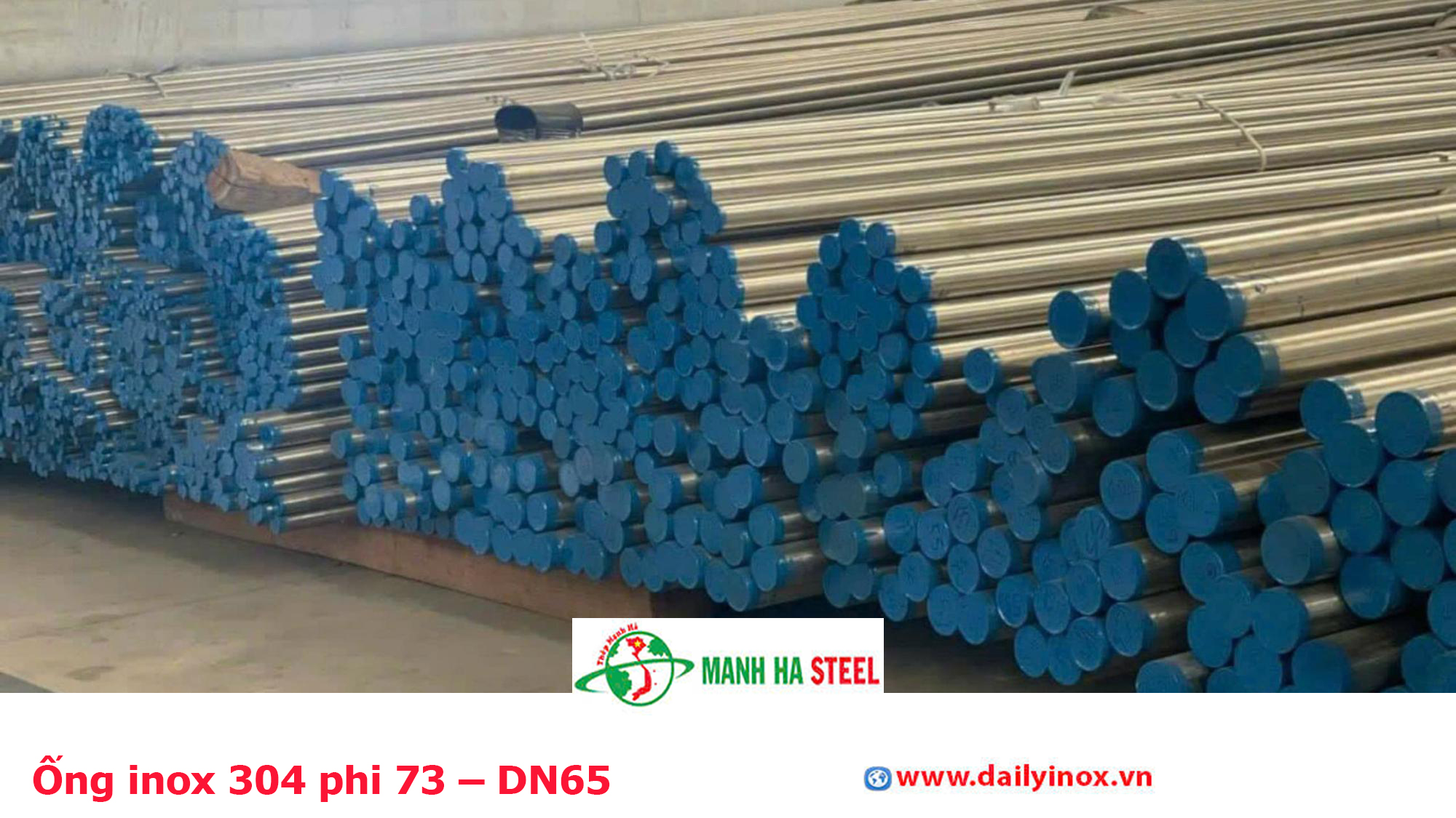 Ống inox 304 phi 73 – DN65