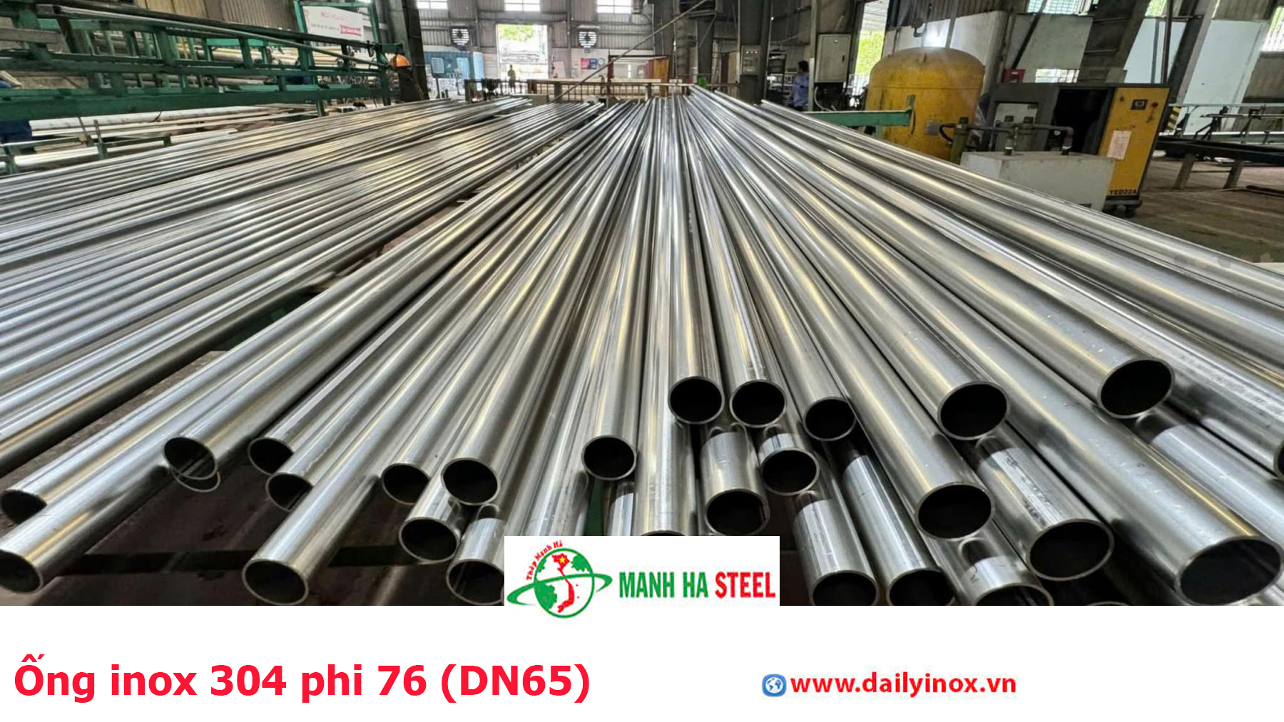 Ống inox 304 phi 76 (DN65)