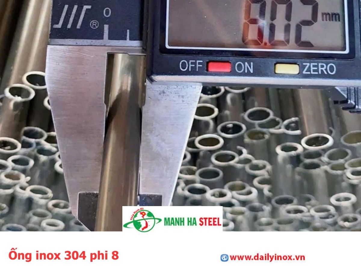 Ống inox 304 phi 8