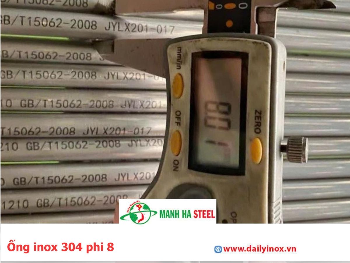 Ống inox 304 phi 8