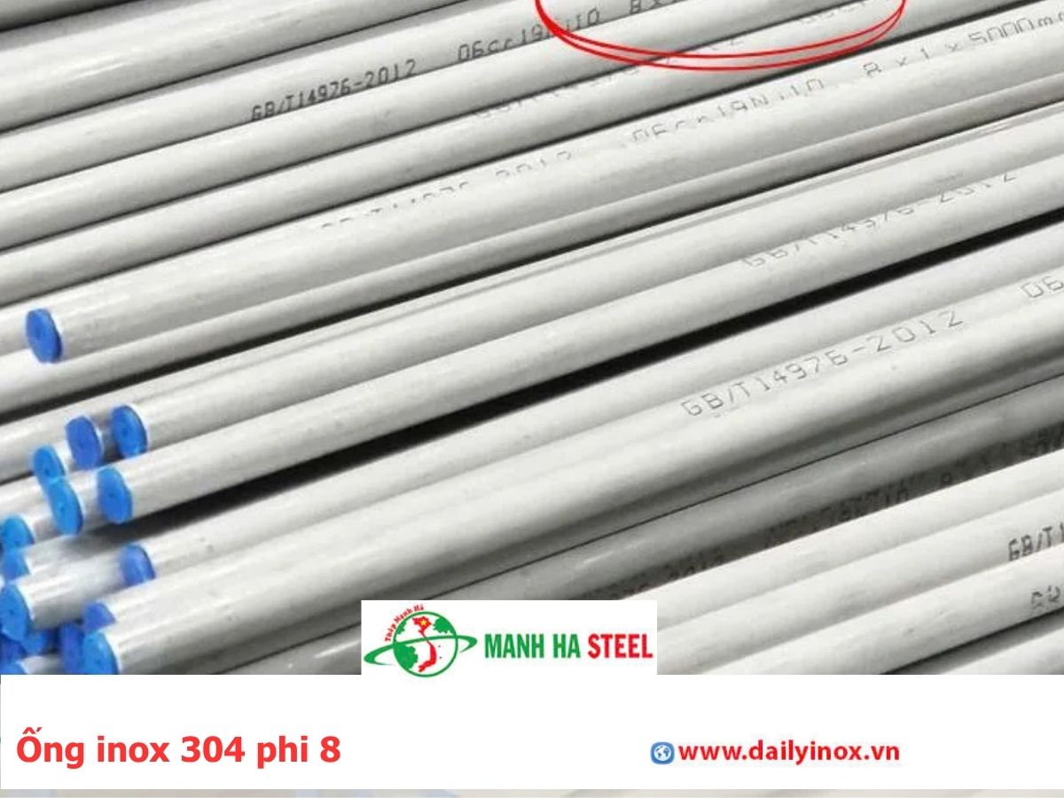 Ống inox 304 phi 8