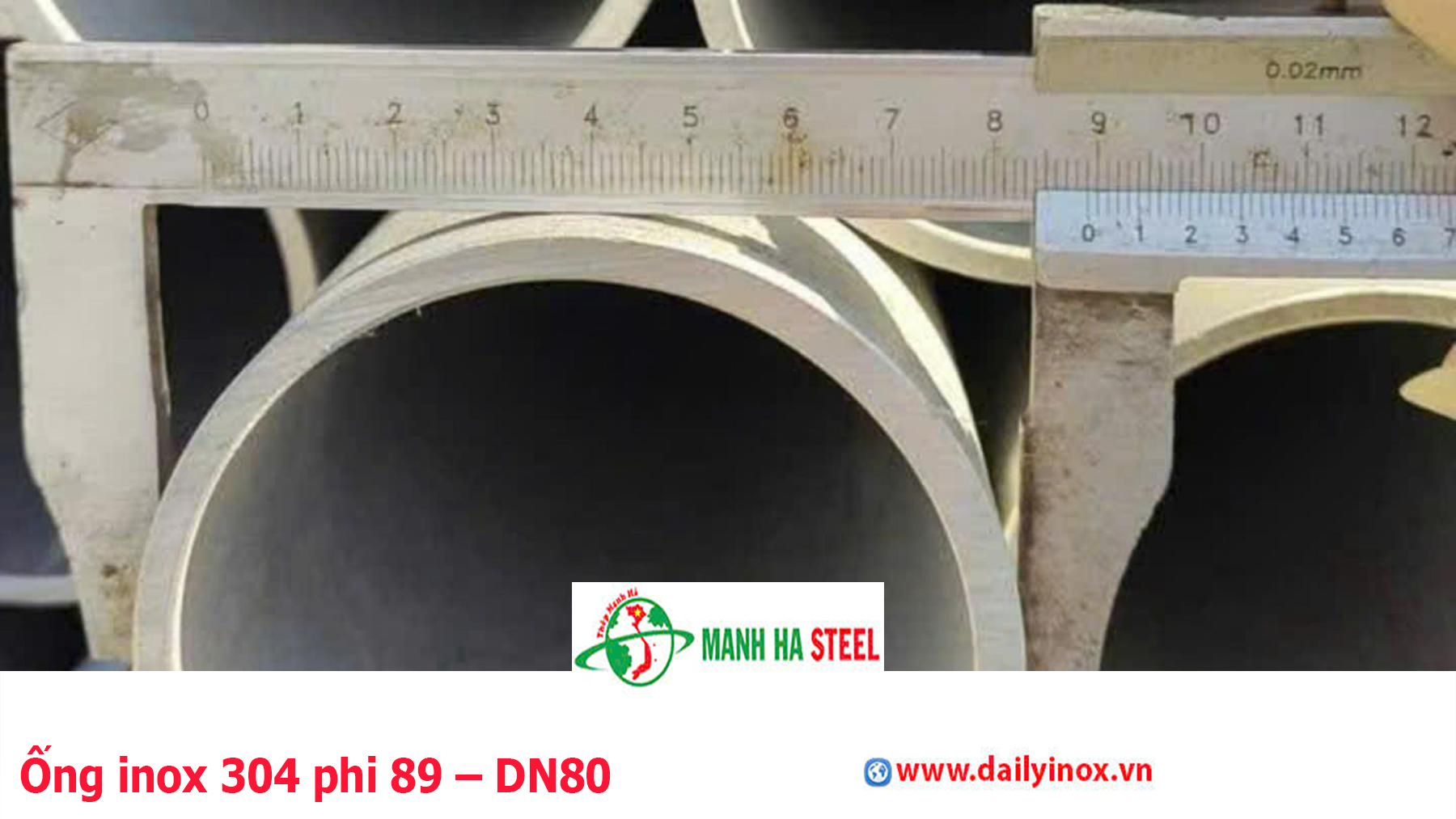 Ống inox 304 phi 89 – DN80