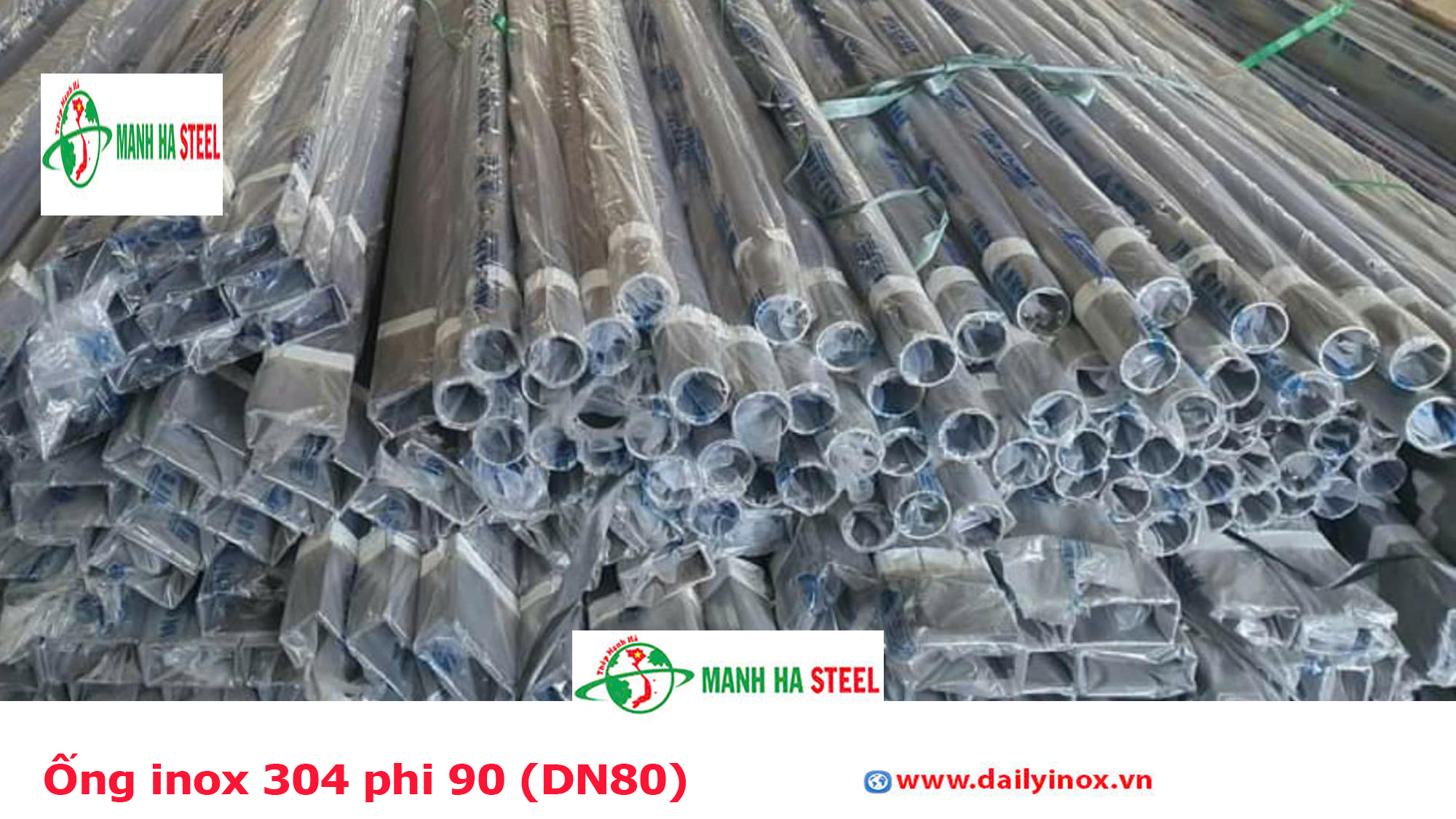 Ống inox 304 phi 90 (DN80)