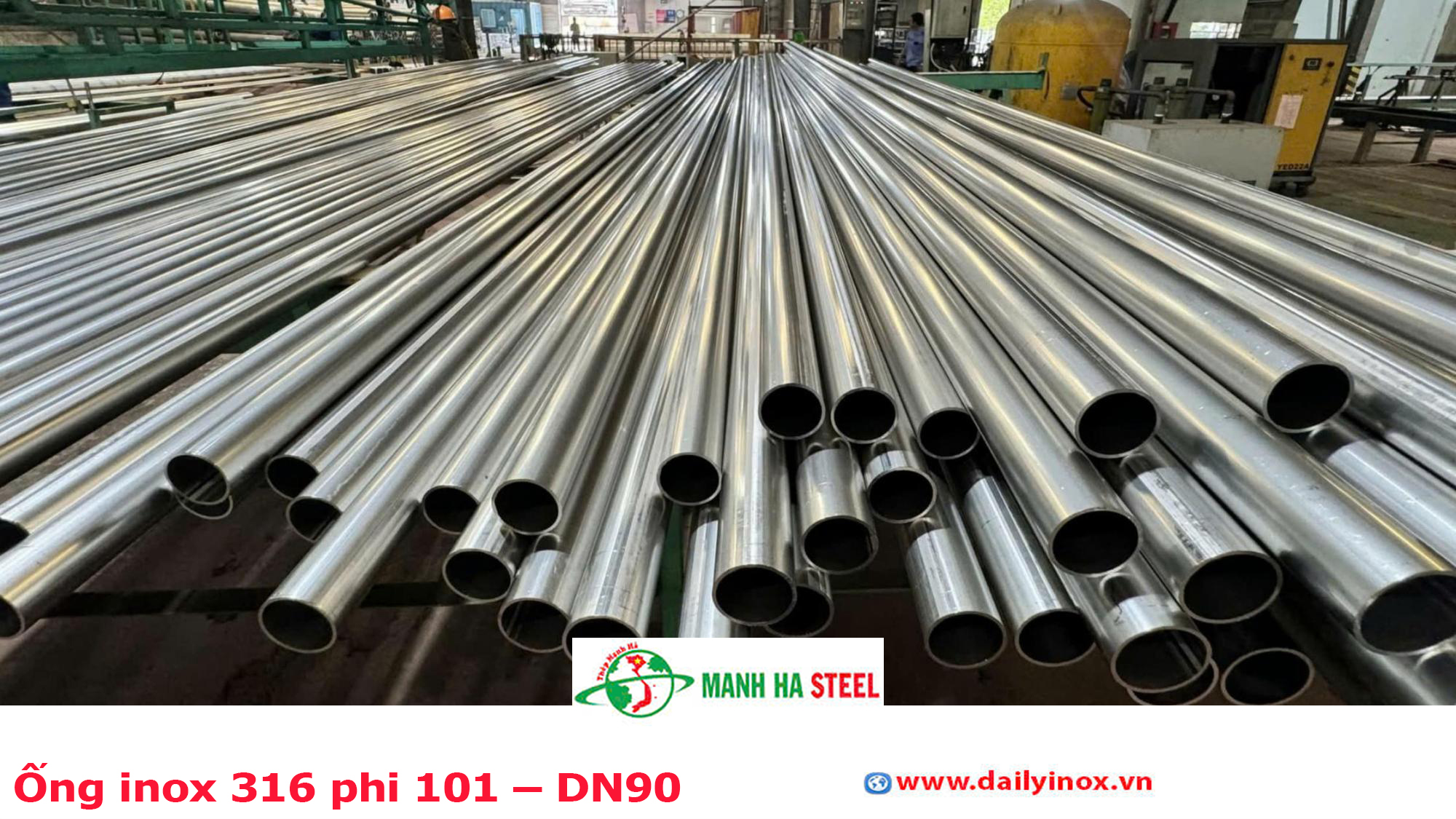 Ống inox 316 phi 101 – DN90