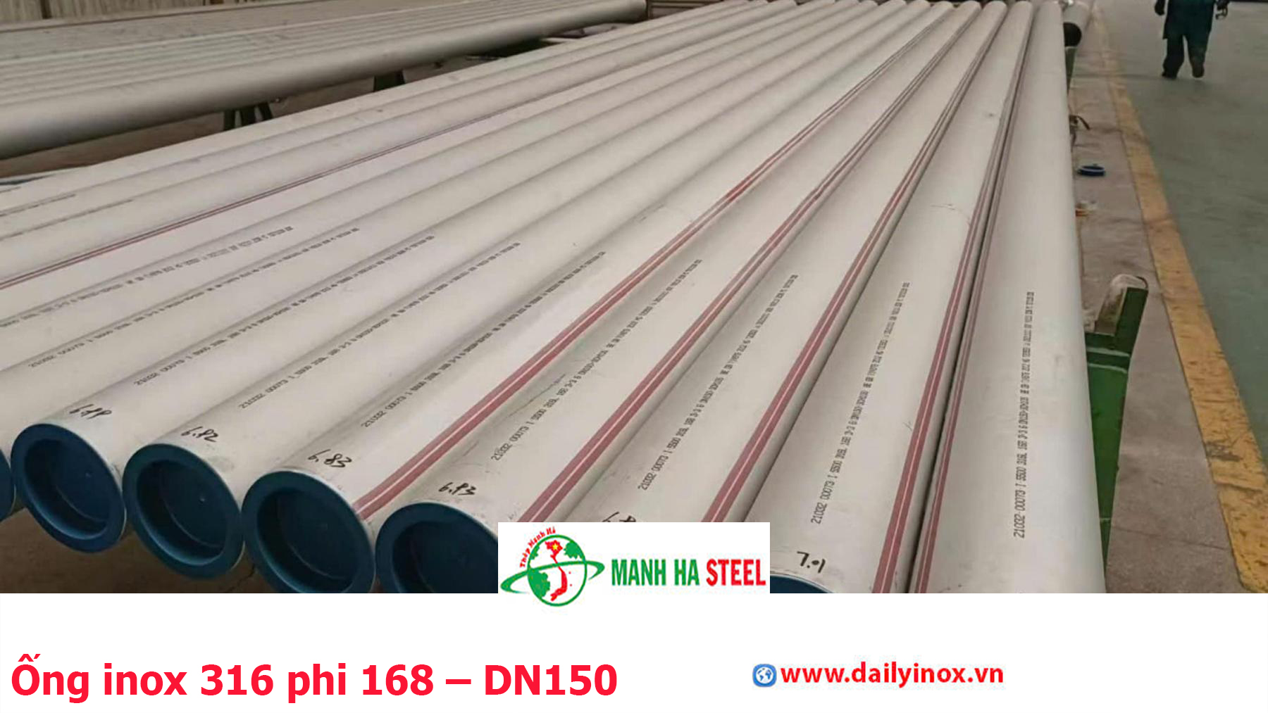 Ống inox 316 phi 168 – DN150