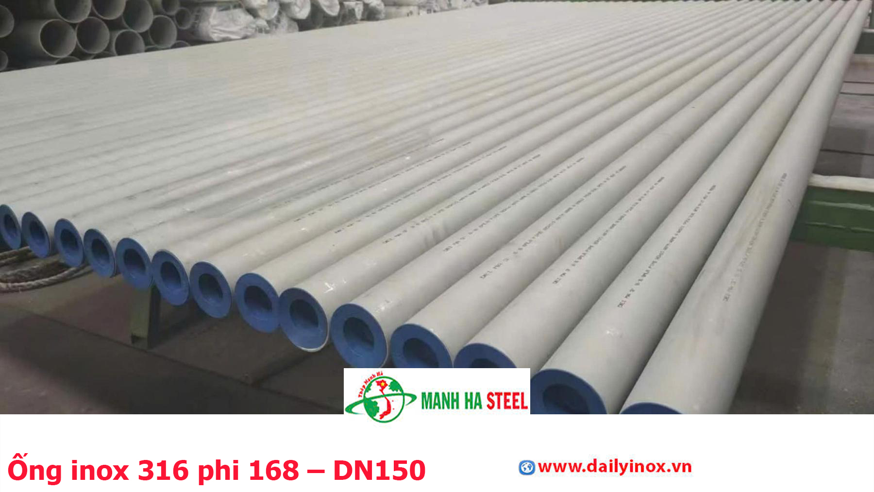 Ống inox 316 phi 168 – DN150