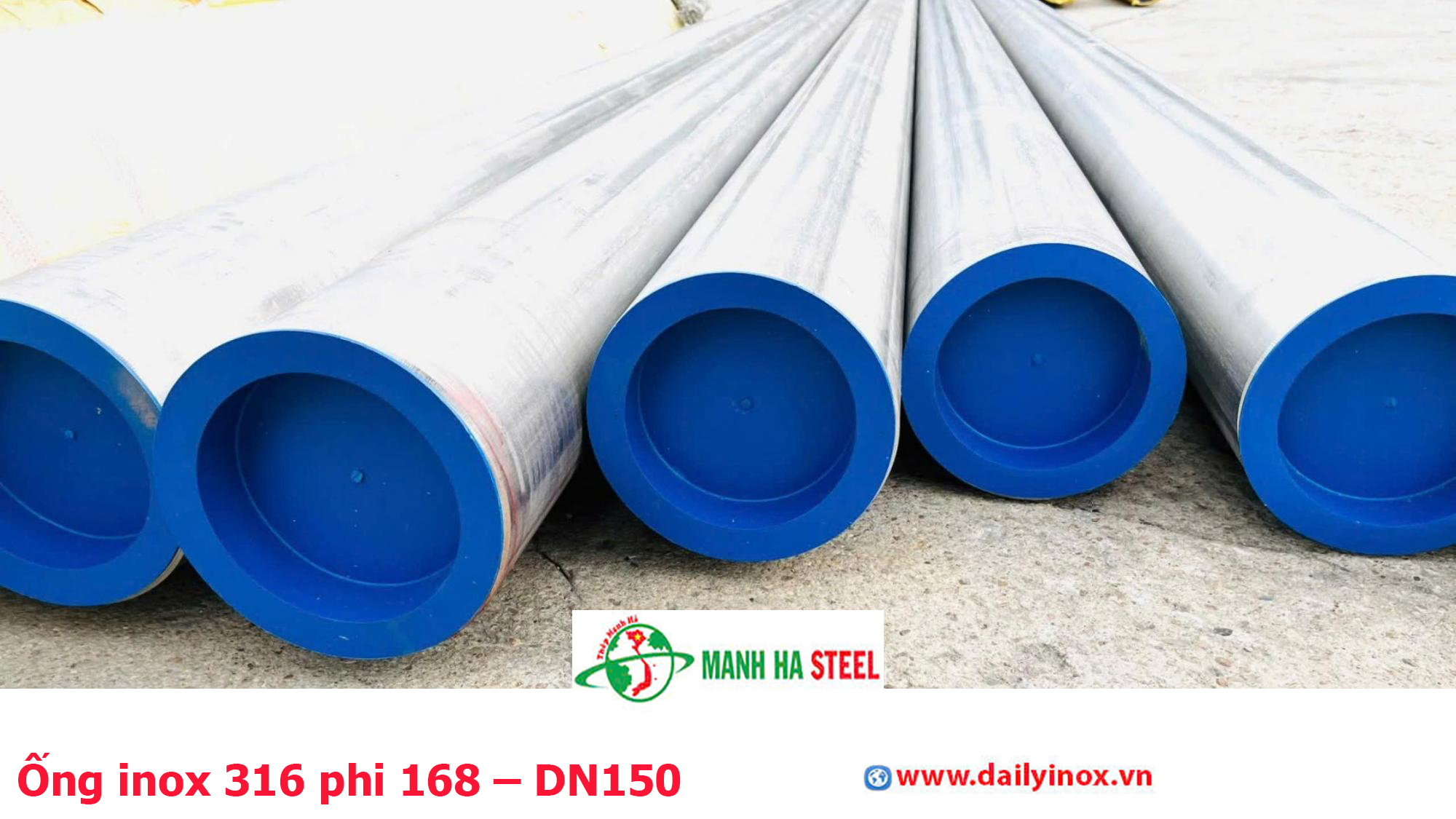 Ống inox 316 phi 168 – DN150