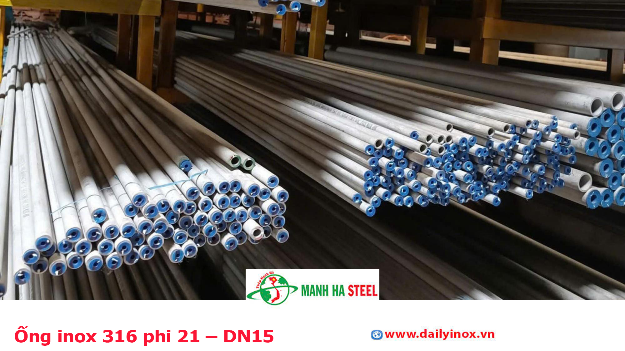 Ống inox 316 phi 21 – DN15