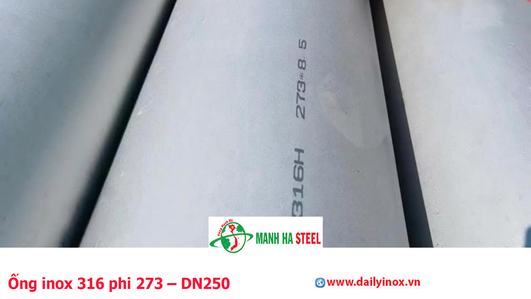 Ống inox 316 phi 273 – DN250