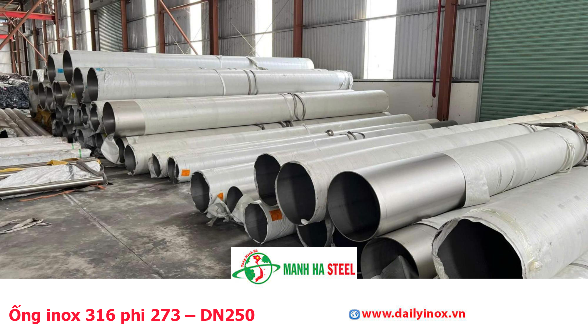 Ống inox 316 phi 273 – DN250