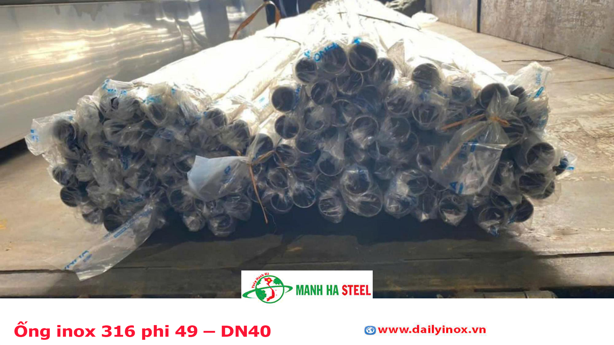 Ống inox 316 phi 49 – DN40
