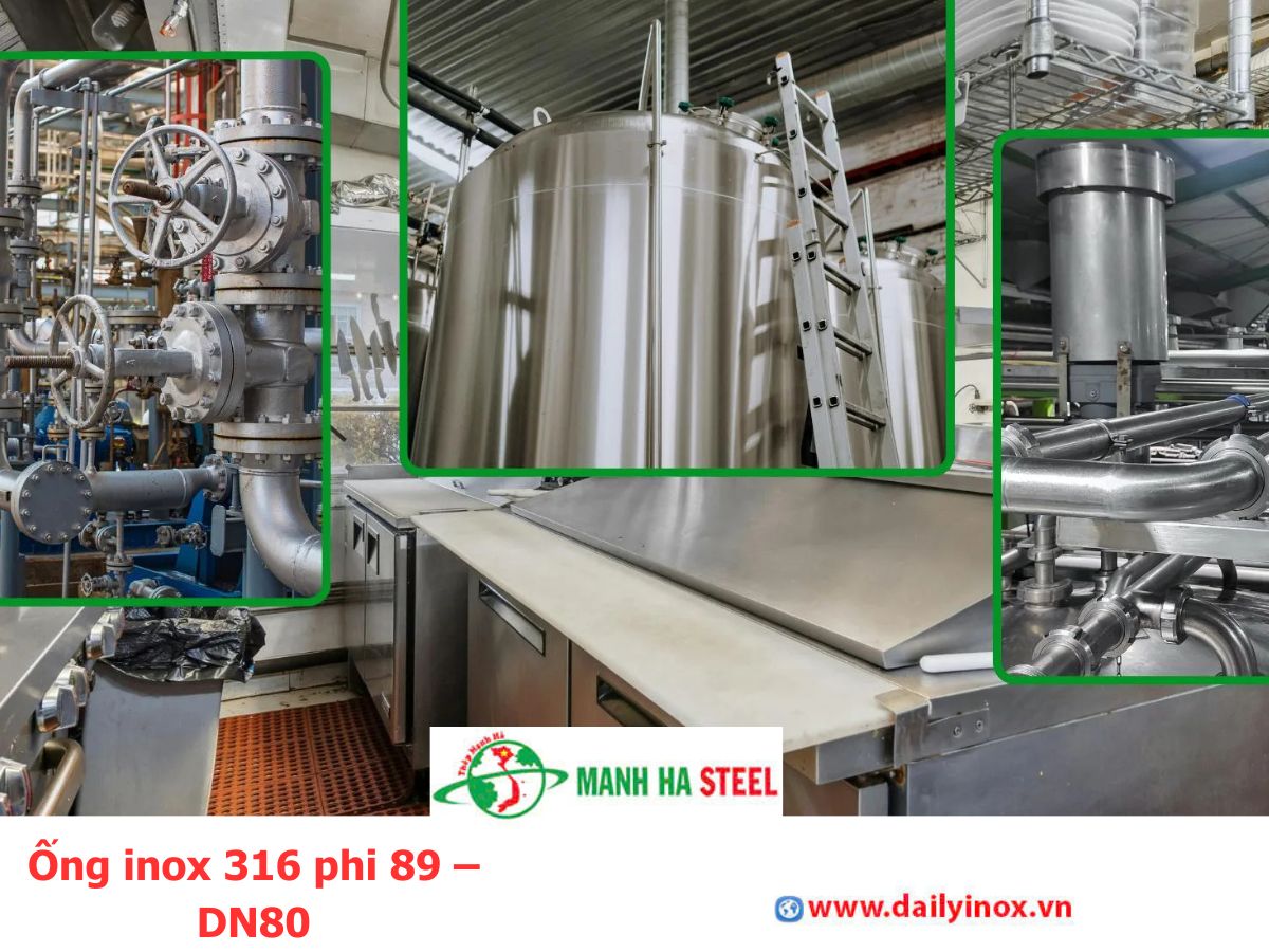 Ống inox 316 phi 89 – DN80