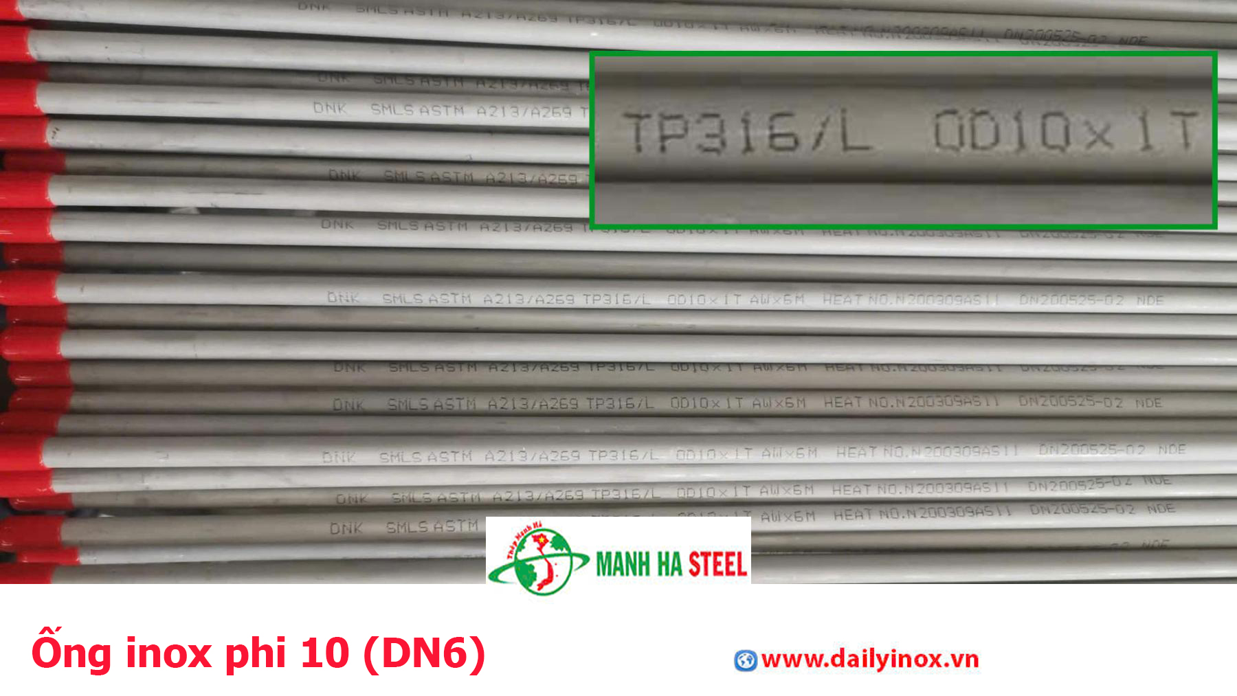 Ống Inox Phi 10 (DN6)