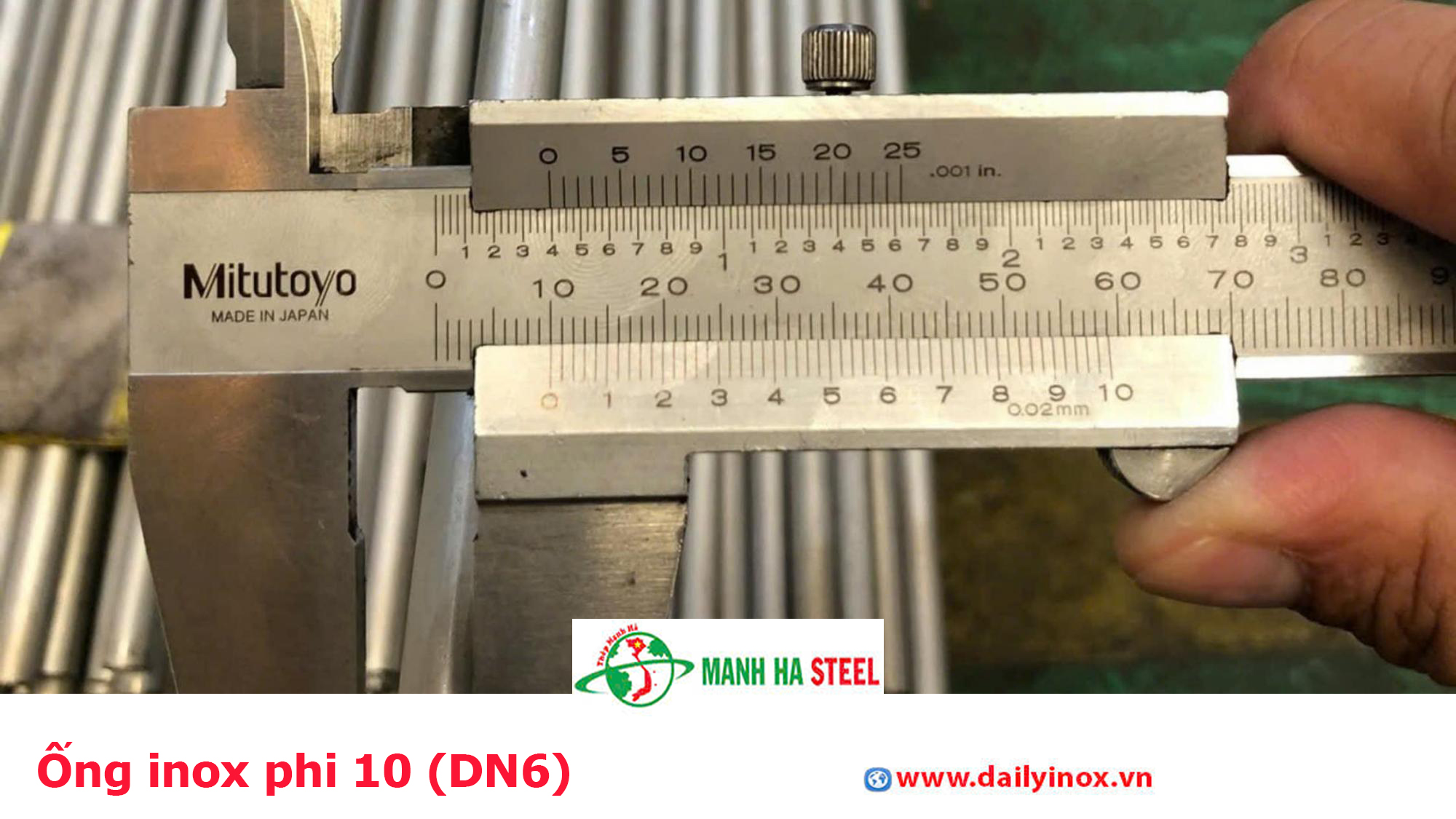 Ống Inox Phi 10 (DN6)