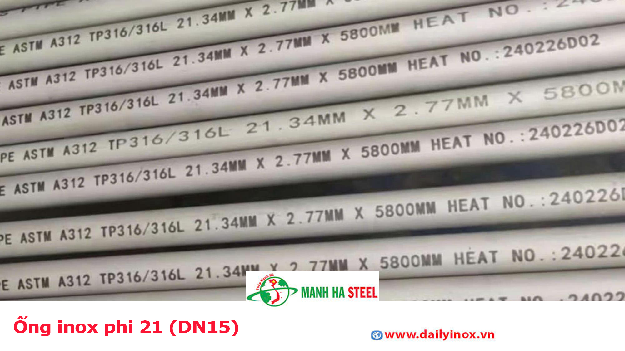 Ống inox phi 21 (DN15)