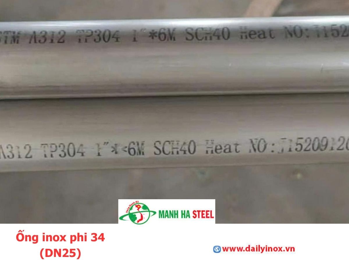 Ống inox phi 34 (DN25)